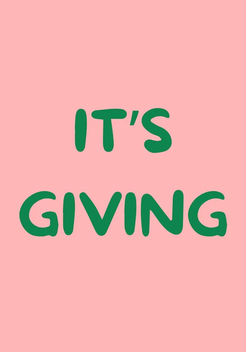 It's Giving | Fun Pink & Green Print tela con Cornice a cassetta da PrintCessStudio