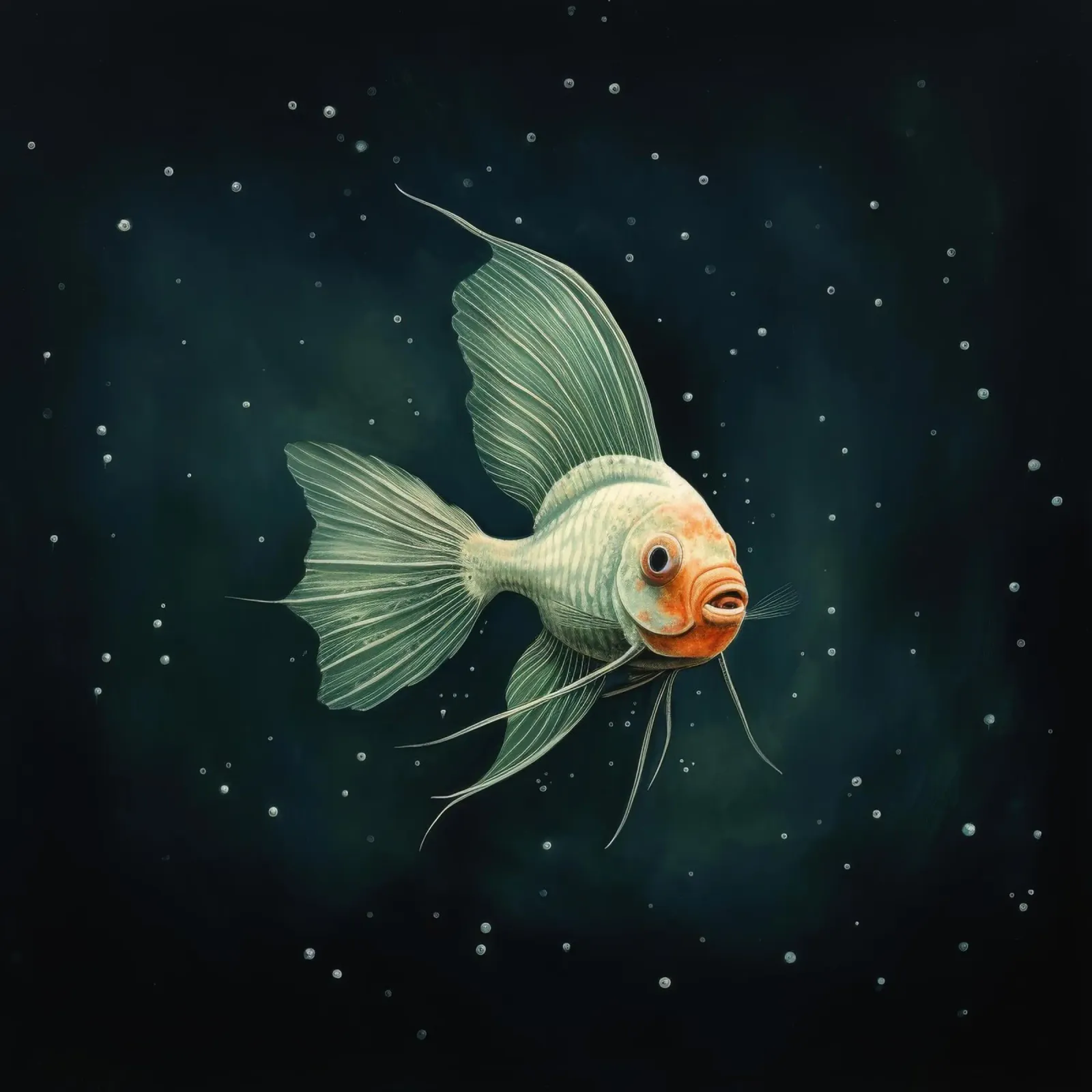 Pesce angelo minimale 2 pellicola backlit da Minimal Animal Art