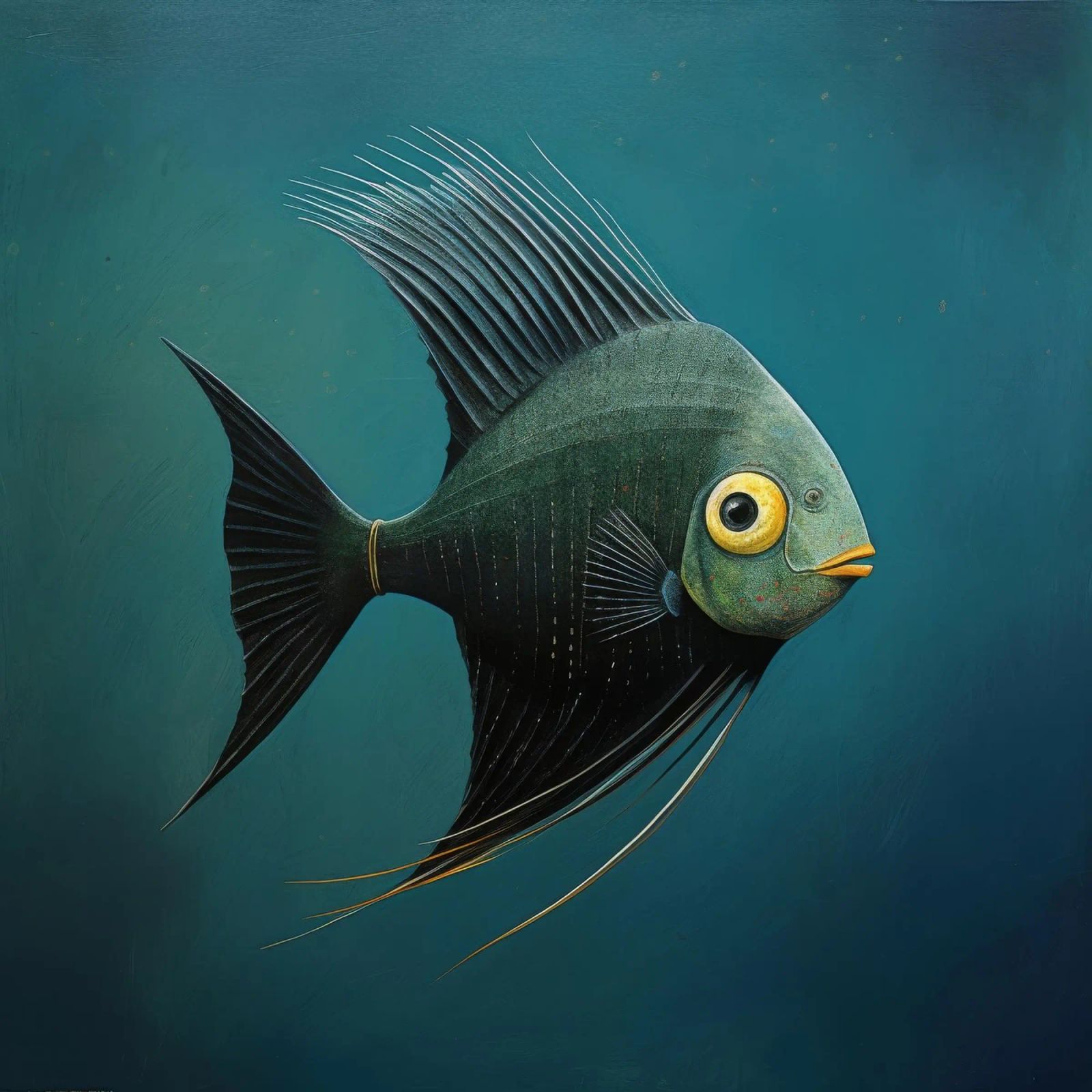 Minimal-Kaiserfisch 3 Poster von Minimal Animal Art