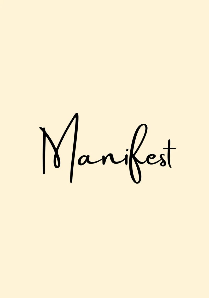 Manifest | Handwritten Typography Print poster da PrintCessStudio