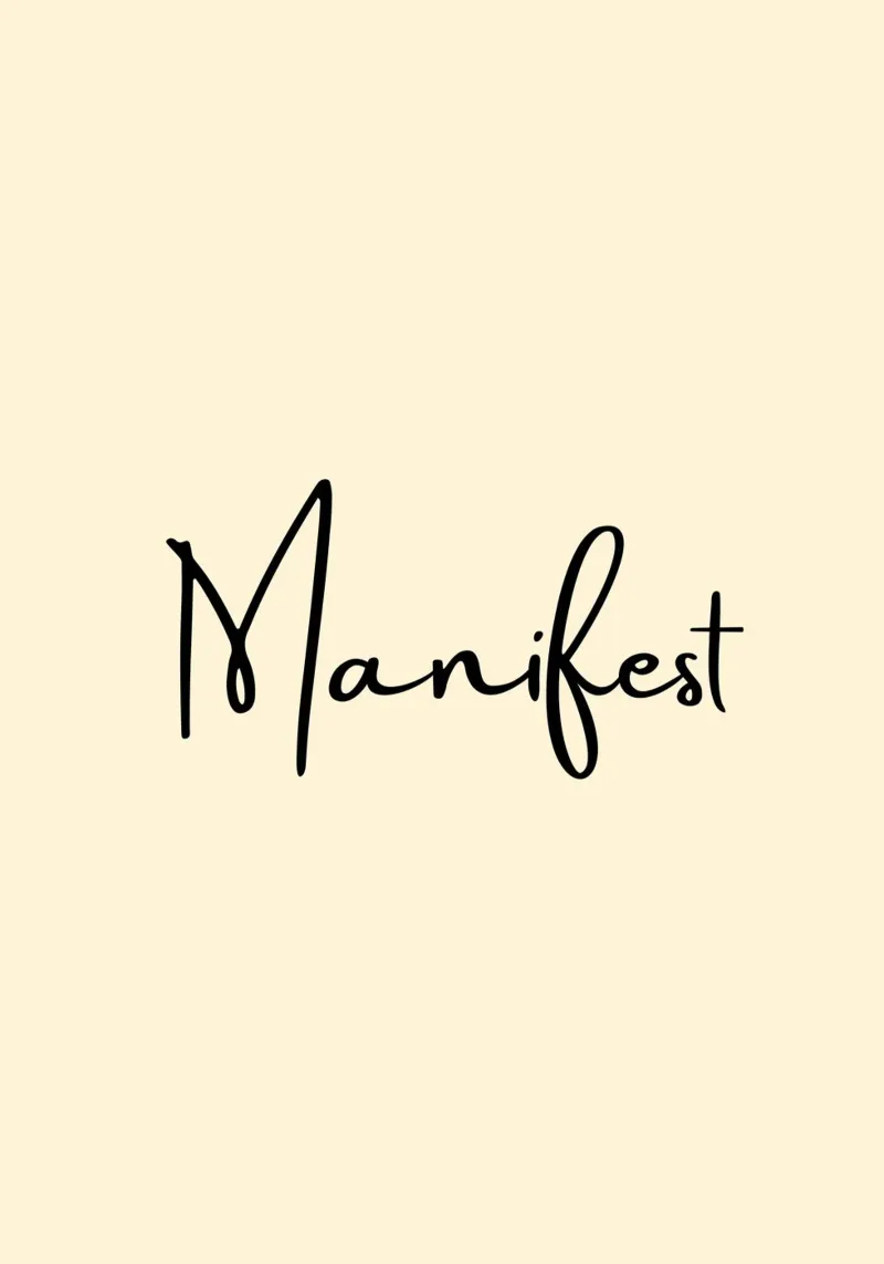 Manifest | Handwritten Typography Print aluminio dibond de PrintCessStudio