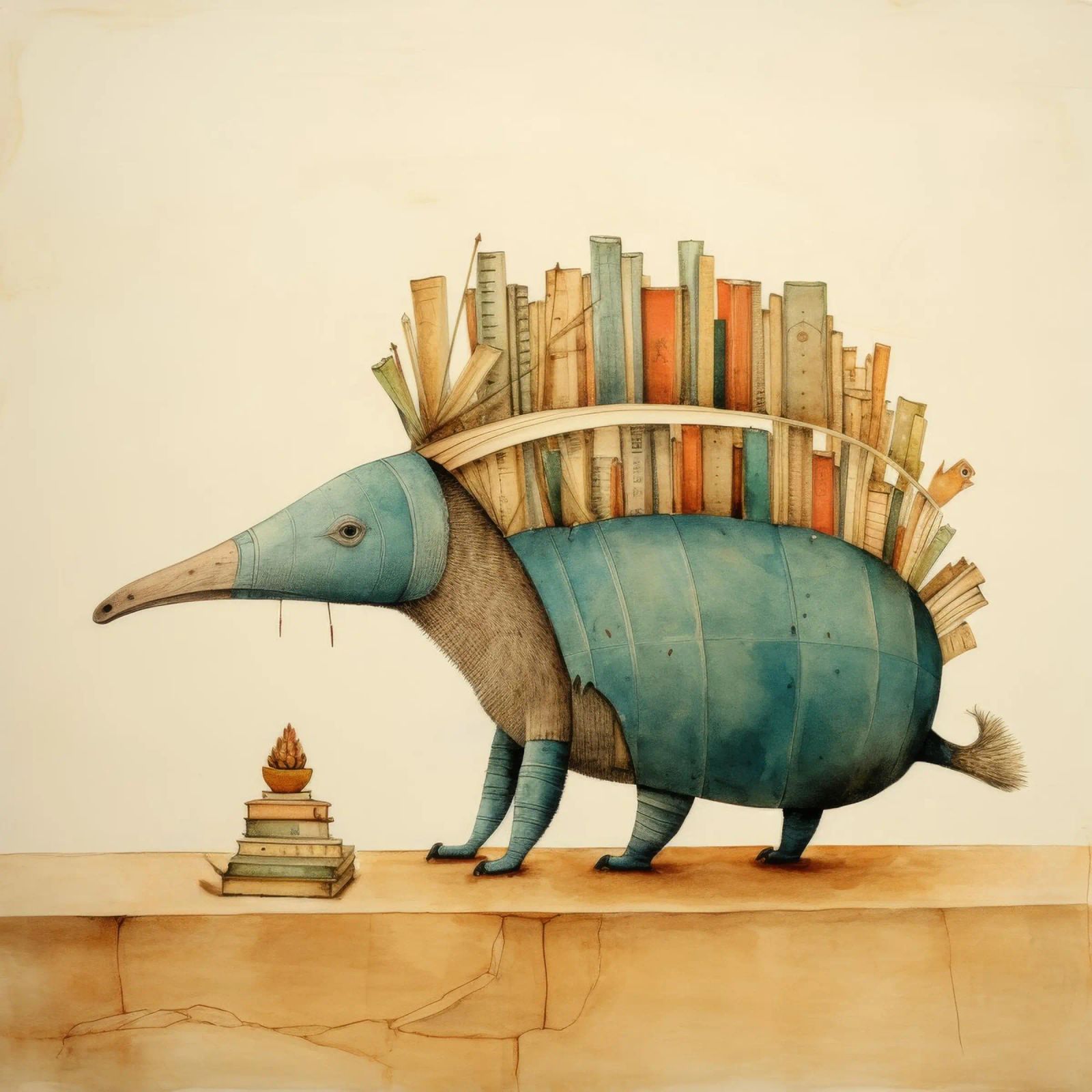 Armadillo mínimo 2 poster de Minimal Animal Art