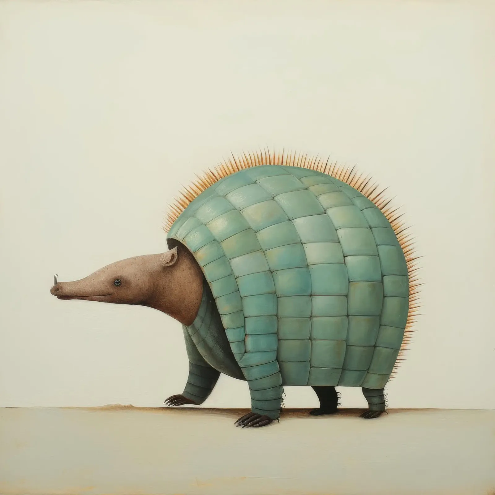Armadillo minimo 1 pellicola backlit da Minimal Animal Art