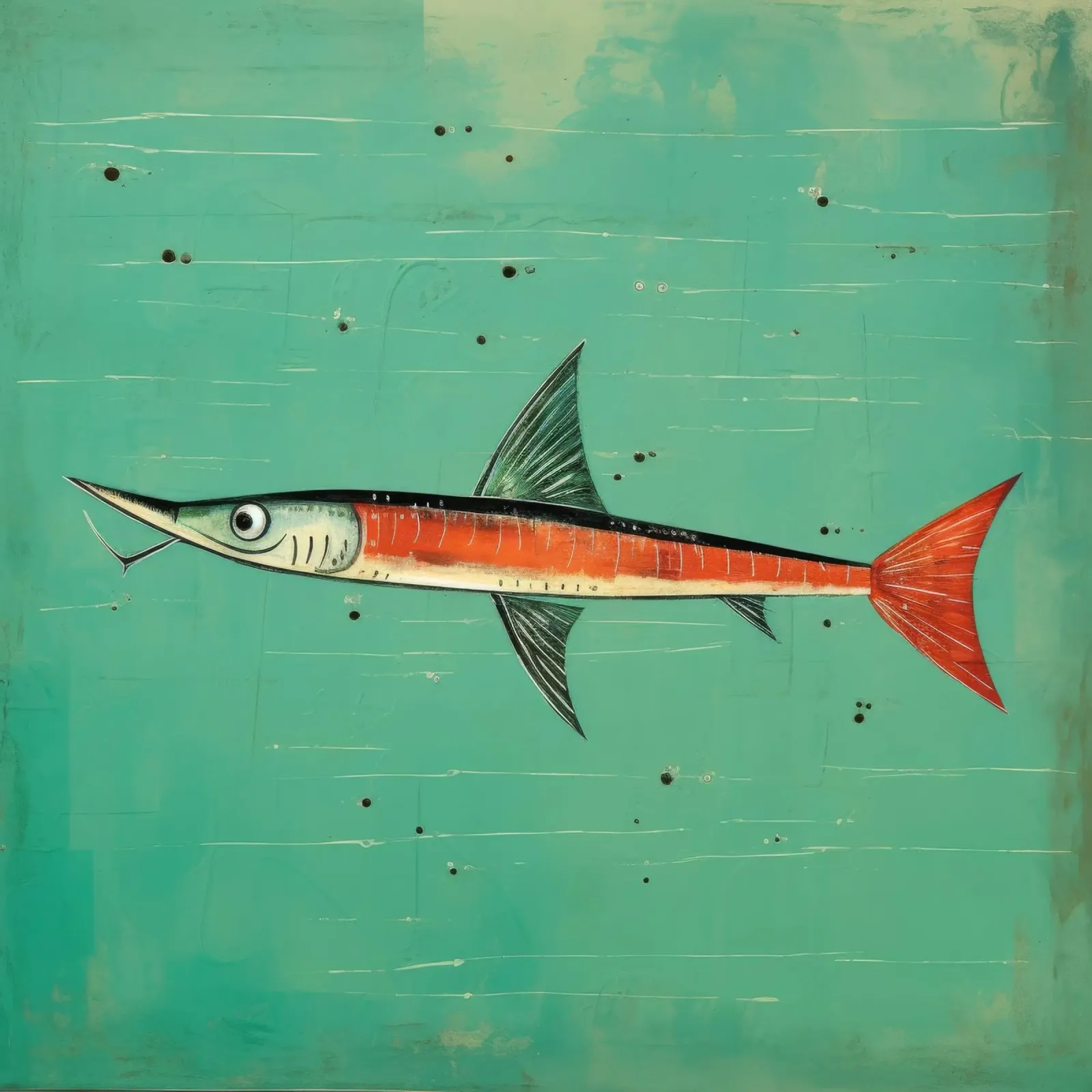 Barracuda minimo 3 plexiglass da Minimal Animal Art