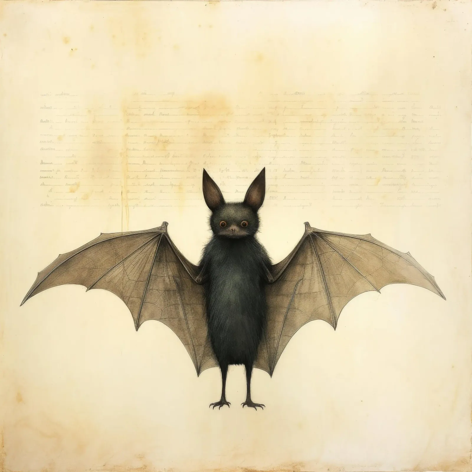 Pipistrello minimo 2 pellicola backlit da Minimal Animal Art