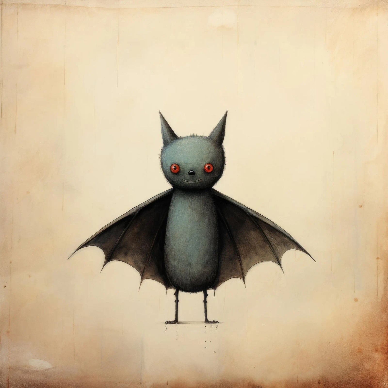 Pipistrello minimo 4 pellicola backlit da Minimal Animal Art