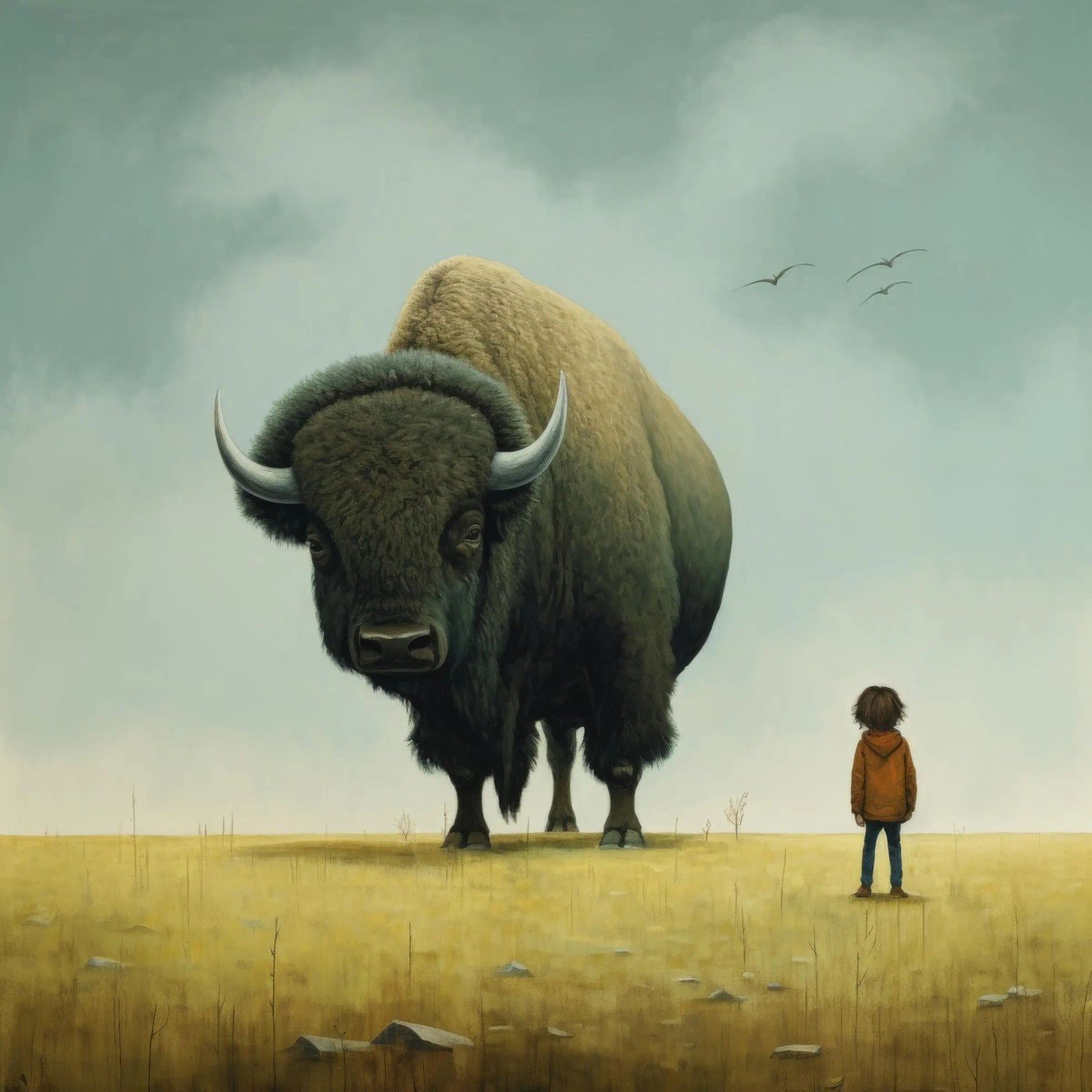 Bisonte minimo 3 plexiglass da Minimal Animal Art
