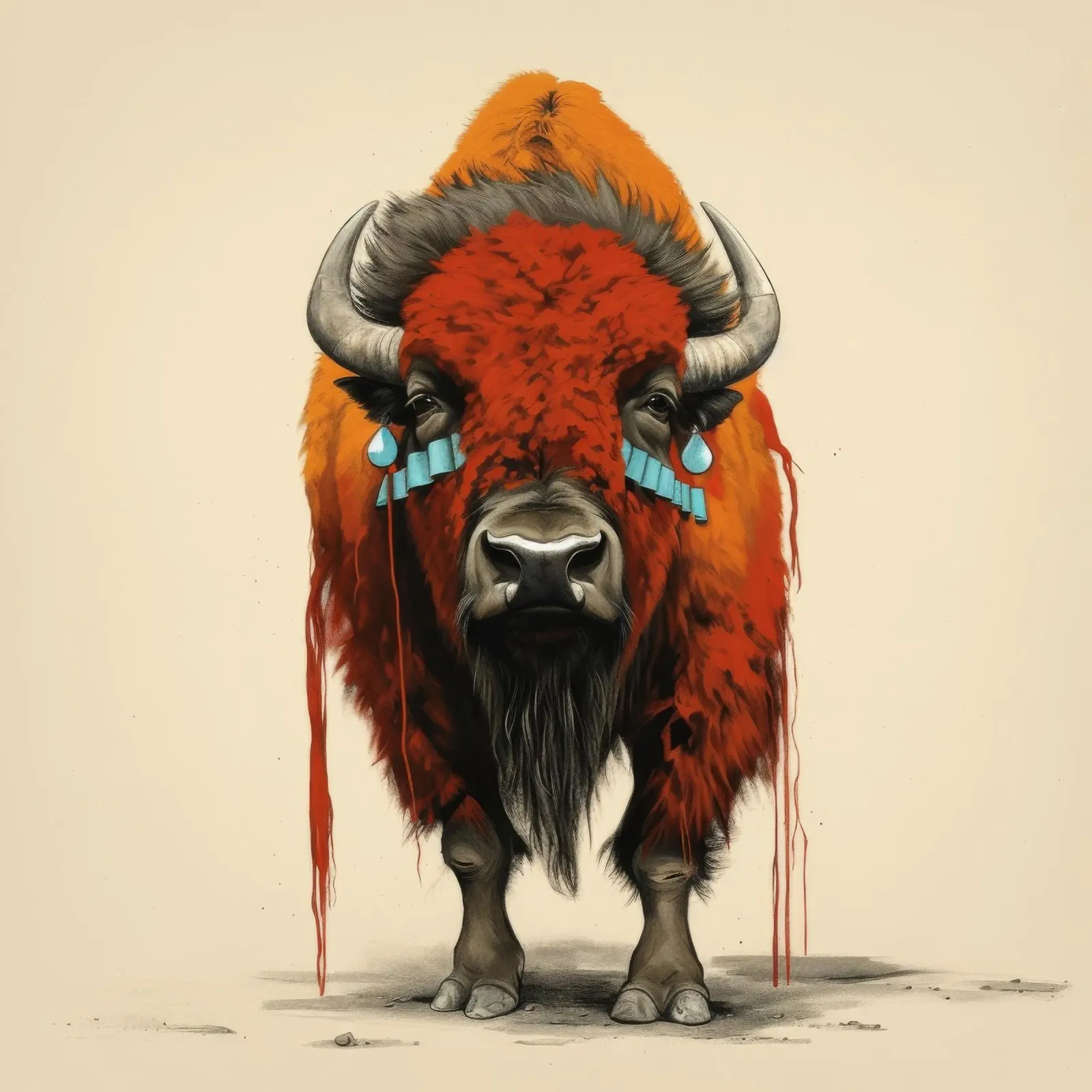 Bisonte minimo 1 plexiglass da Minimal Animal Art