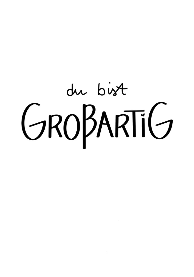 Du bist großartig poster con telaio in plastica da keinkonzept
