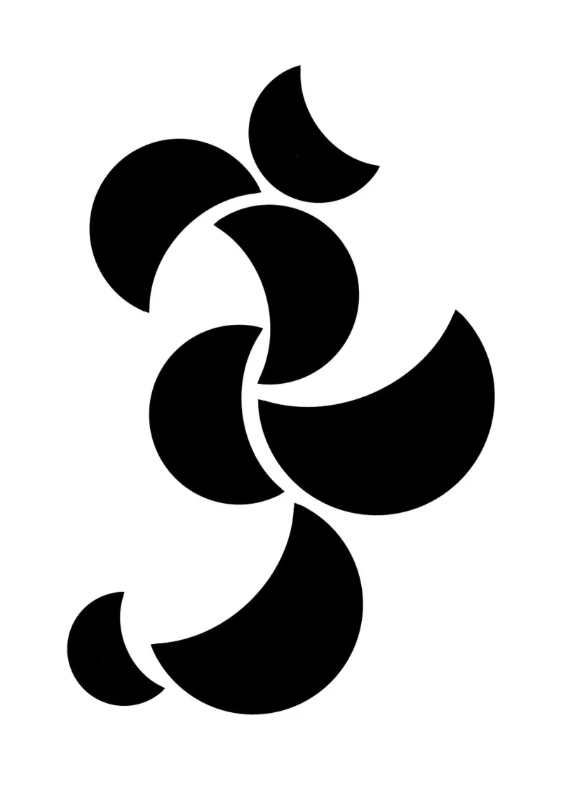 Astratto n. 1 in bianco e nero carta hahnemühle da keinkonzept