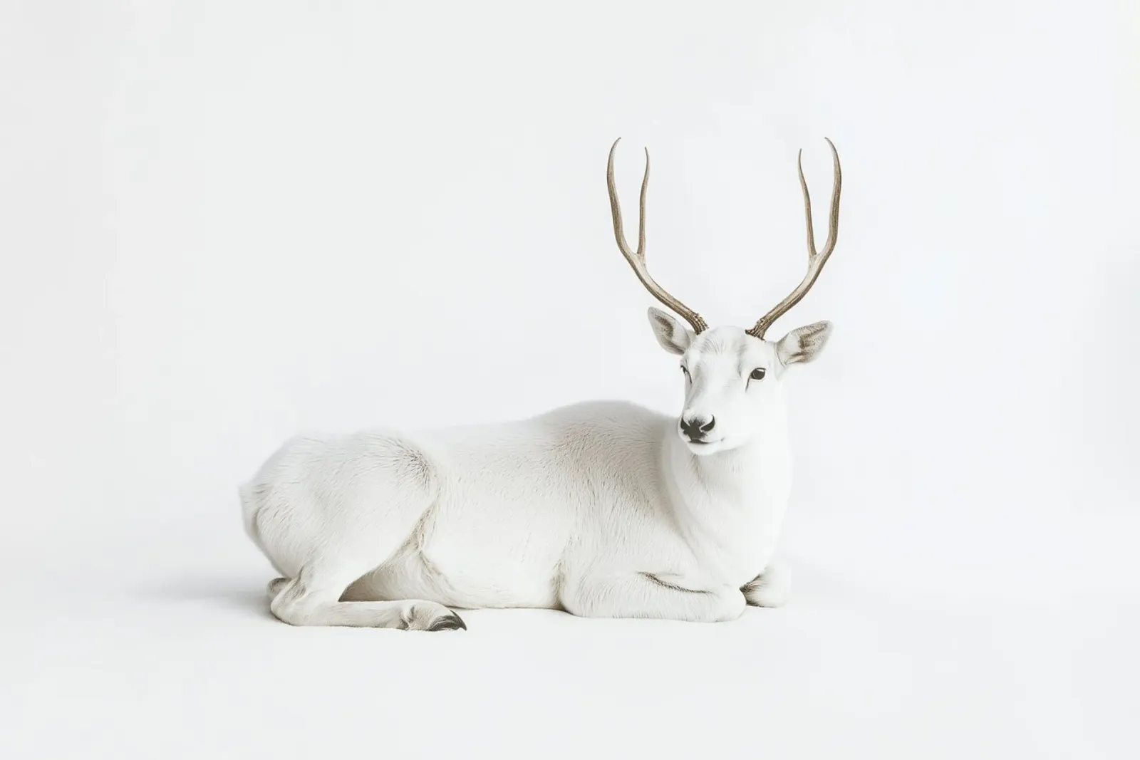 Elegante cervo bianco carta hahnemühle da Carinaprint
