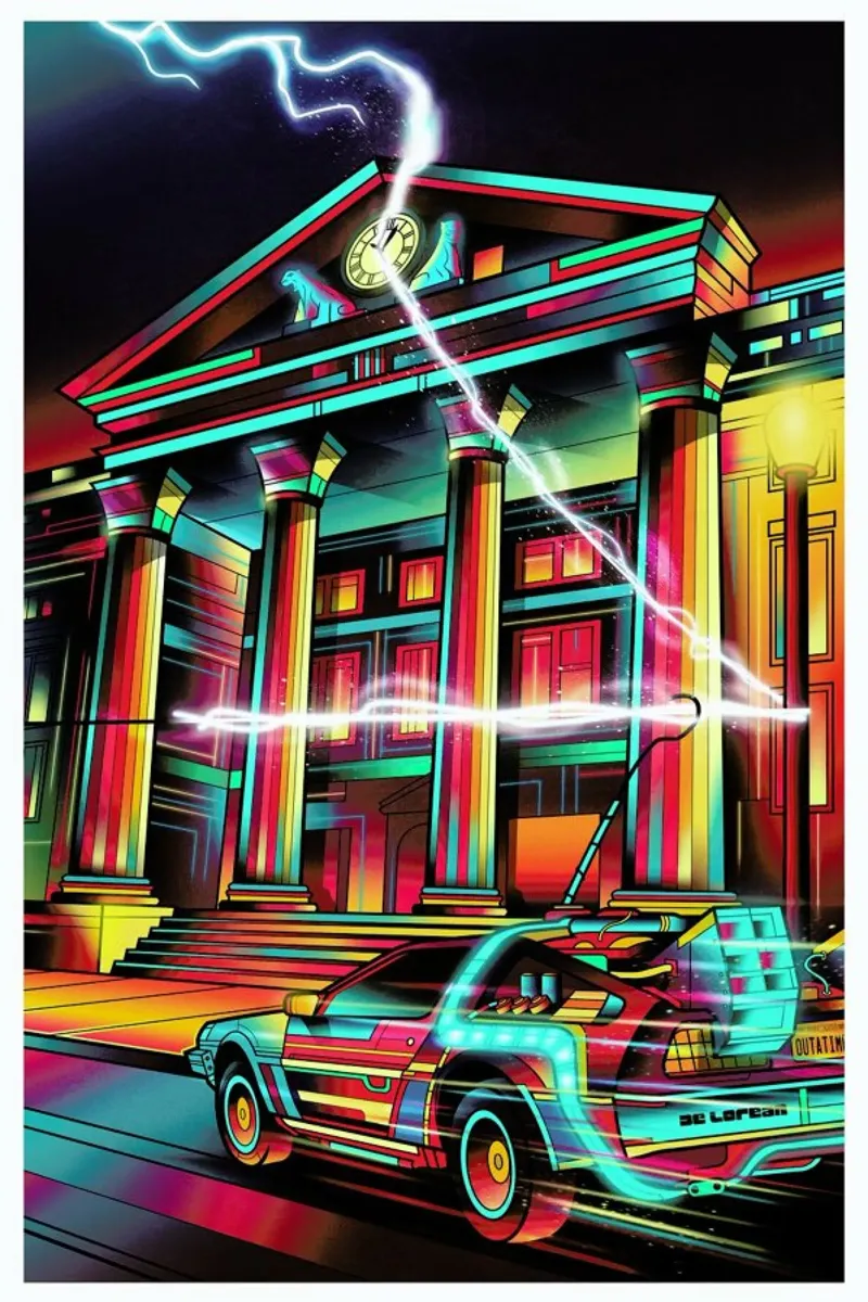 Hill Valley poster by Van Orton Design