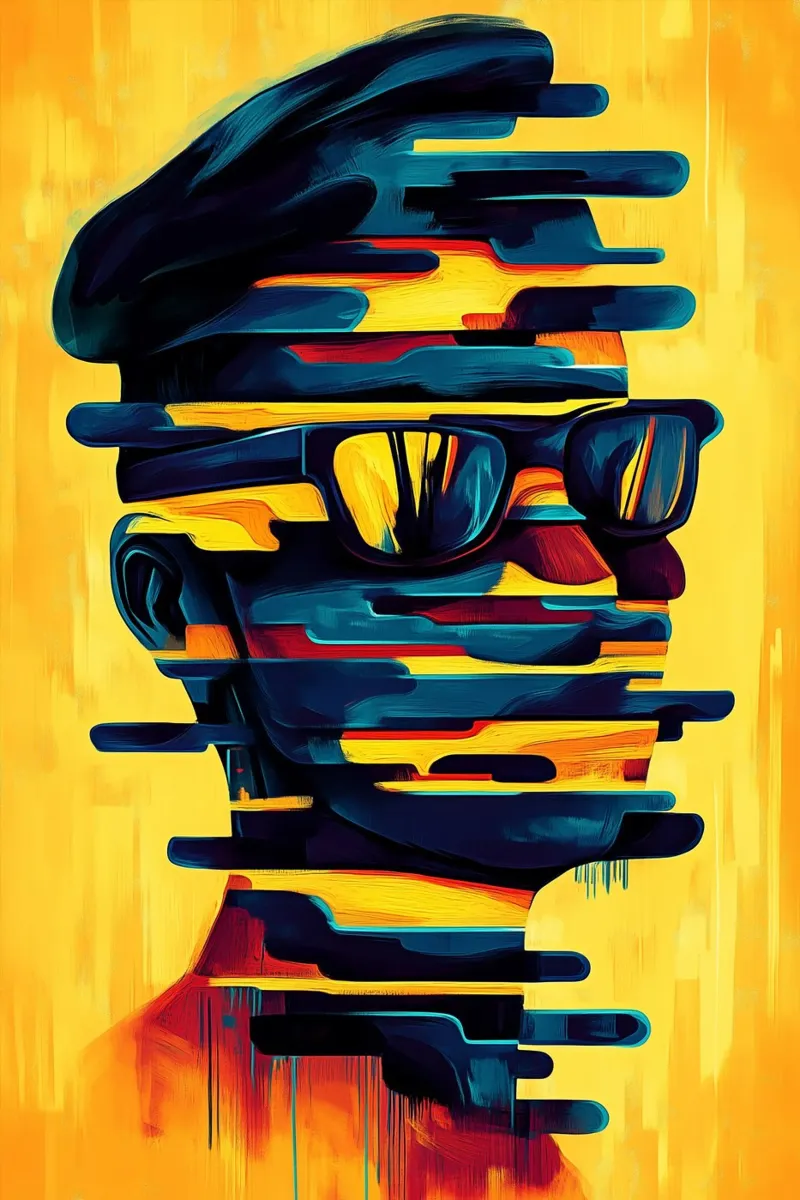 Gefragmenteerde werkelijkheid - desintegratie in het licht canvas van melipo-art