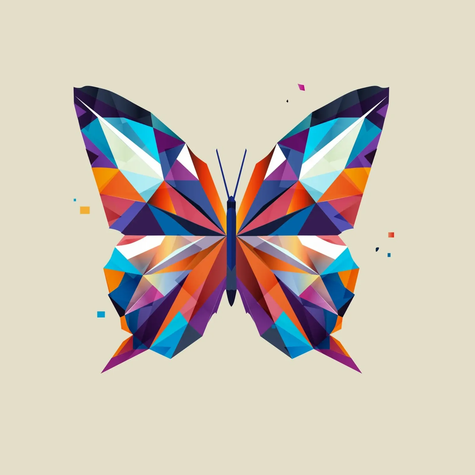 Farfalla colorata - esplosione di colori in un disegno geometrico pellicola backlit da namosh
