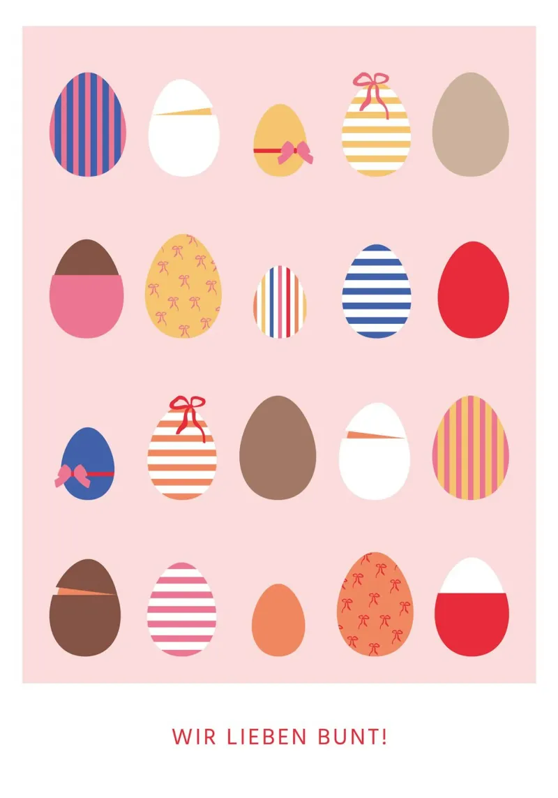 Uova di Pasqua - Ci piacciono colorate poster da janamossmann
