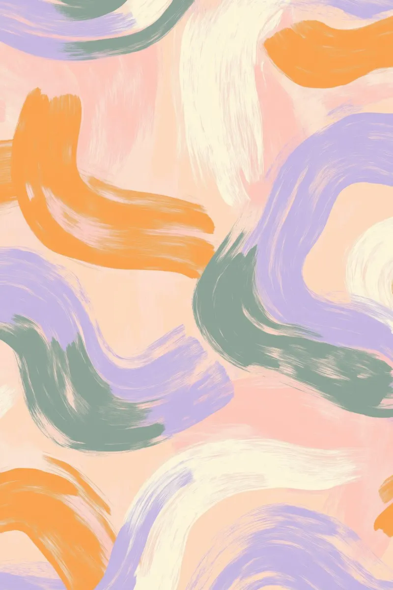 Abstract Colorful Brushstroke Pattern hahnemühle by Melloi Art Print