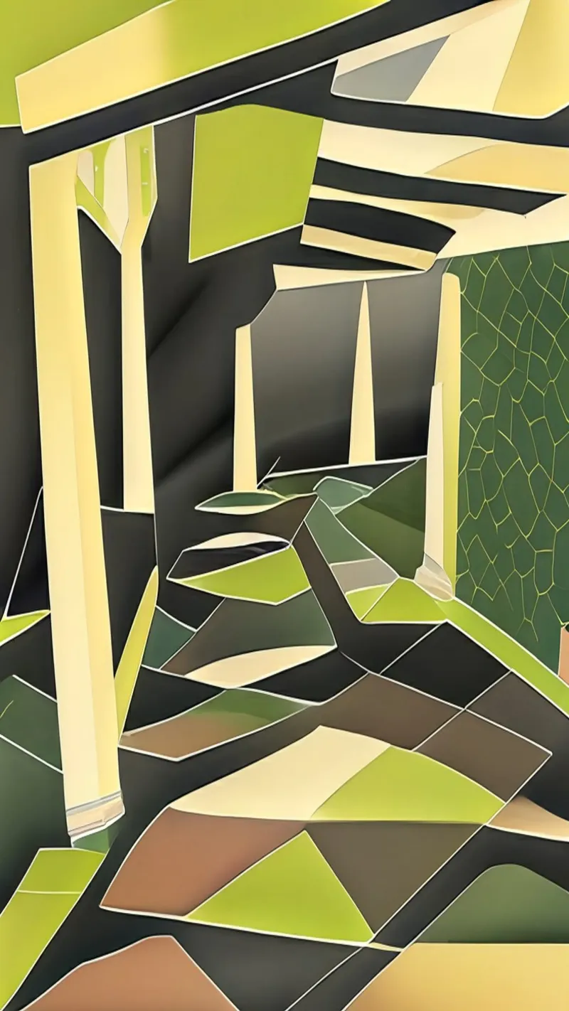 Botanische tuin_1 poster met houten frame van Abstract Art by LK