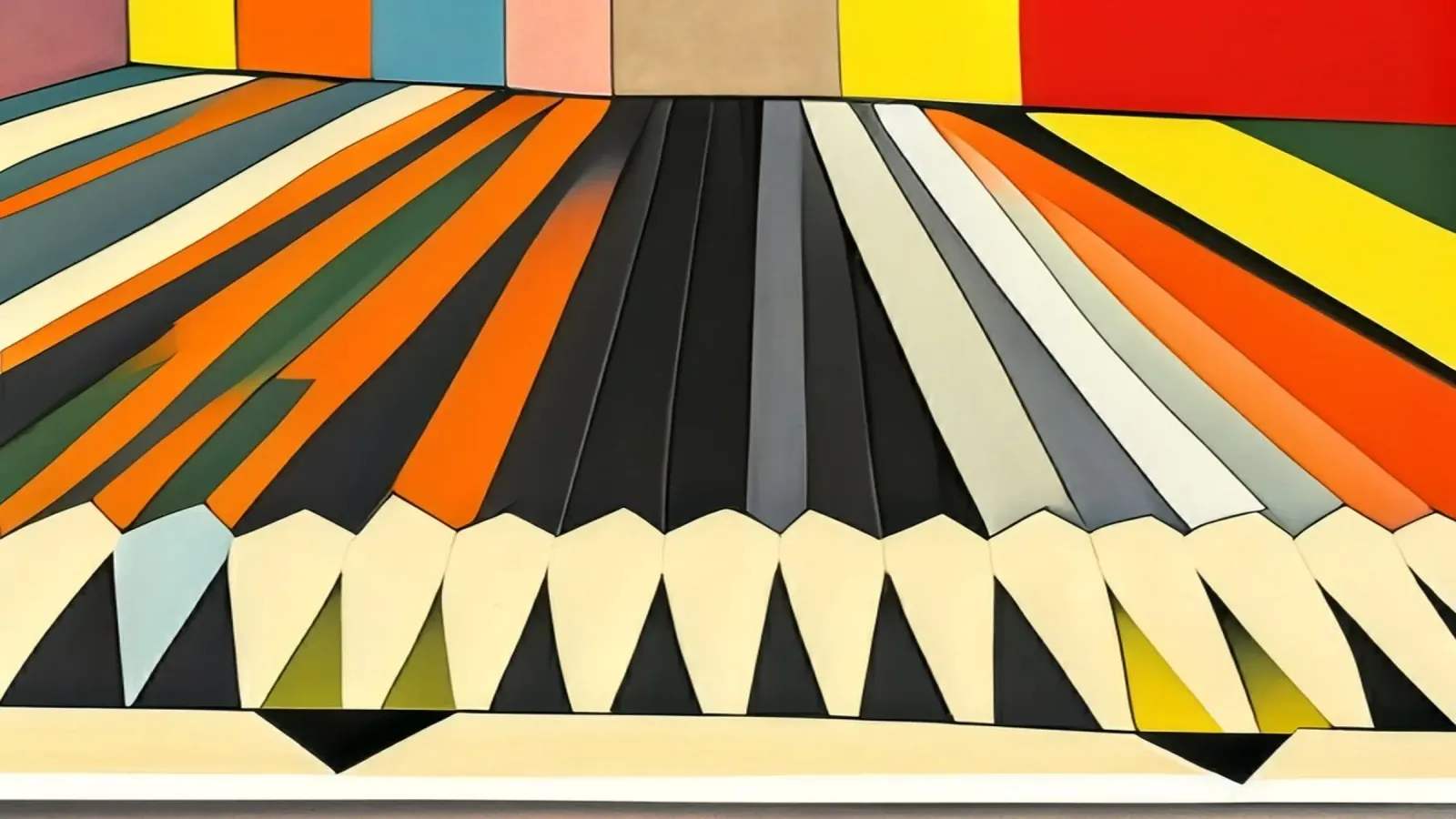Matite colorate_1 poster con telaio in alluminio da Abstract Art by LK