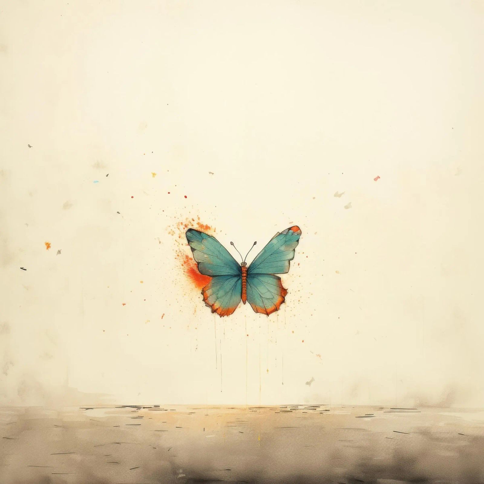 Minimal Schmetterling 1 Poster von Minimal Animal Art