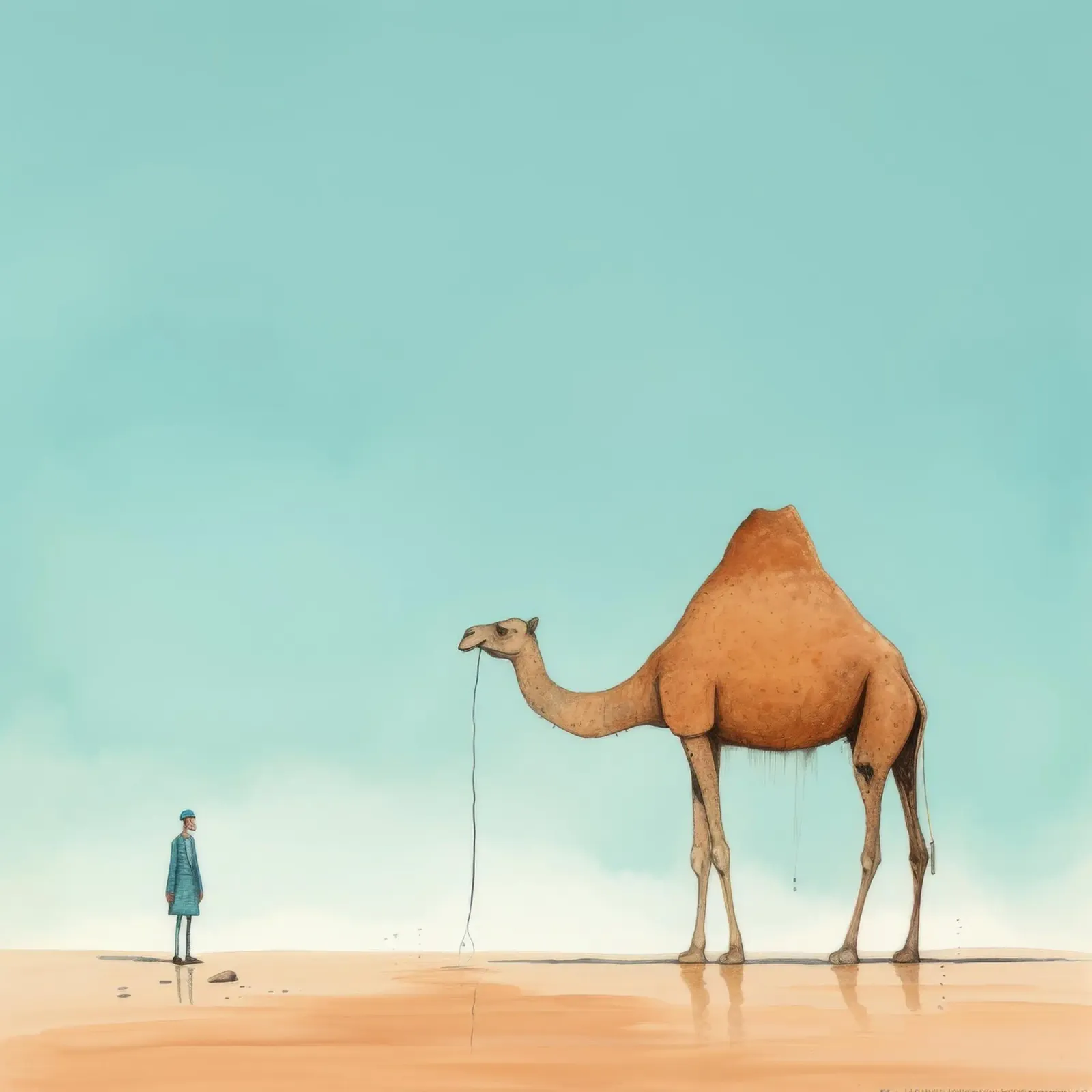 Minimal Camel 2 pellicola backlit da Minimal Animal Art