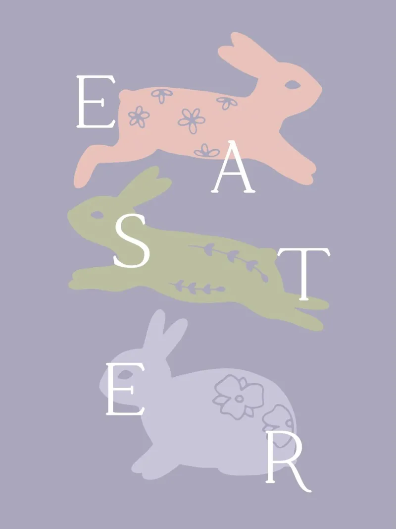 Easter No 1 poster con telaio in alluminio da treechild