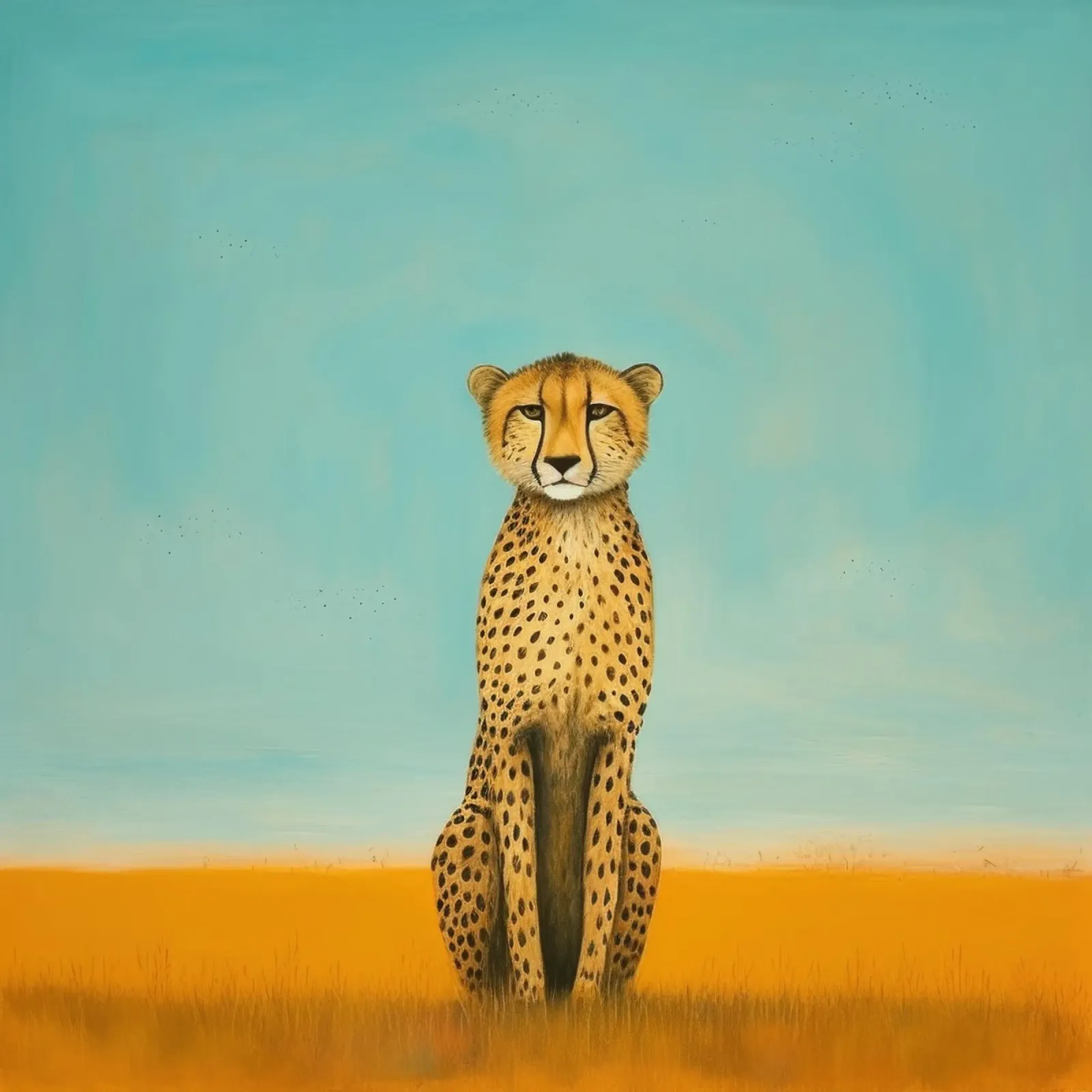 Ghepardo 4 Minimo plexiglass da Minimal Animal Art