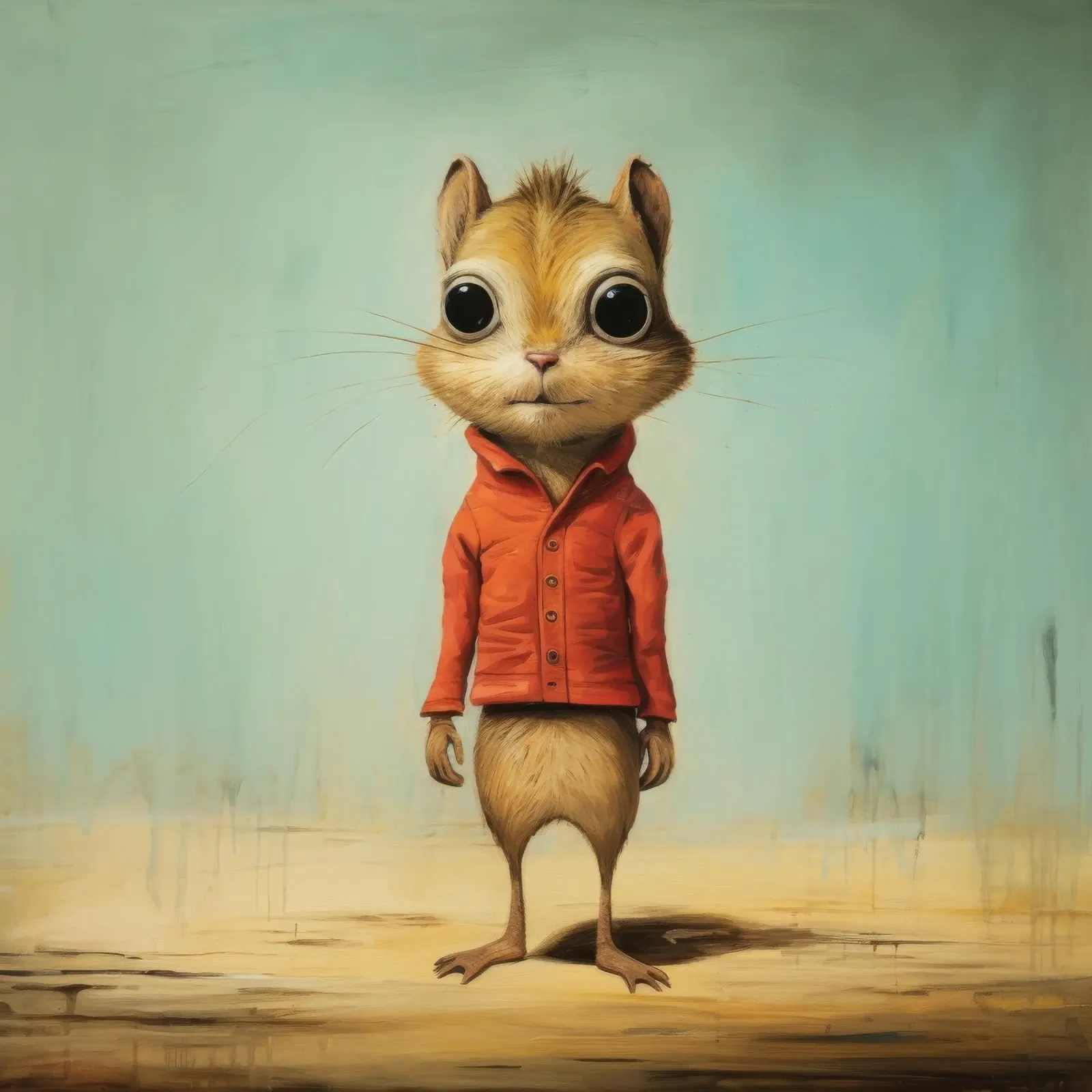 Minimal Chipmunk 2 pellicola backlit da Minimal Animal Art