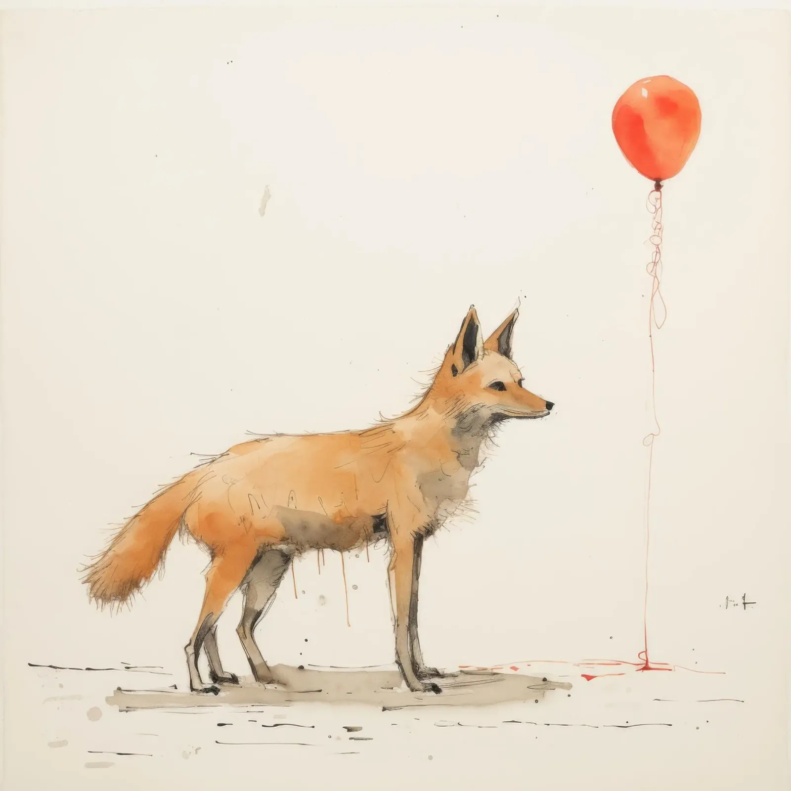 Coyote minimo 1 plexiglass da Minimal Animal Art