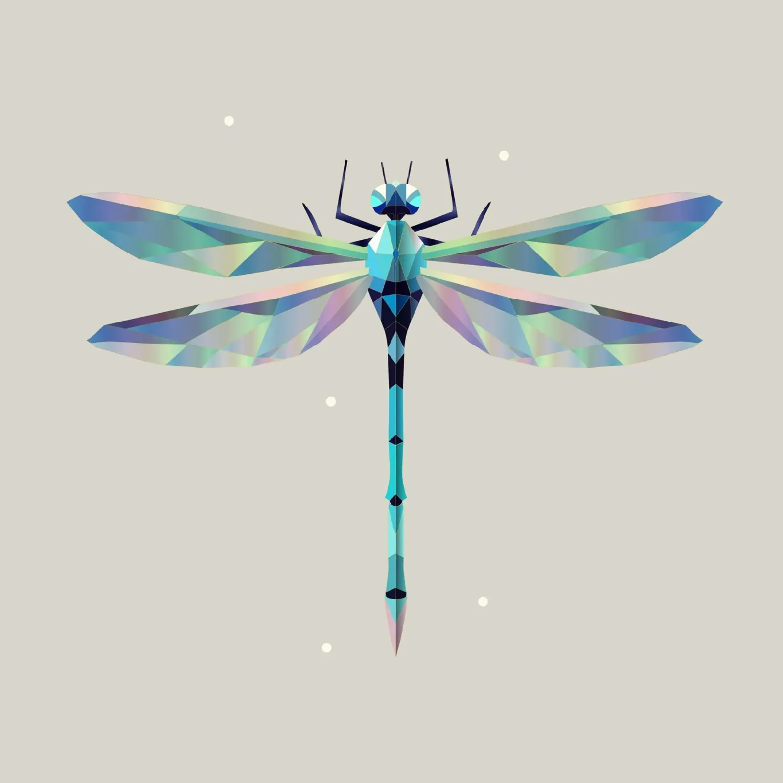Libellula geometrica - Elegante simmetria in blu pellicola backlit da namosh