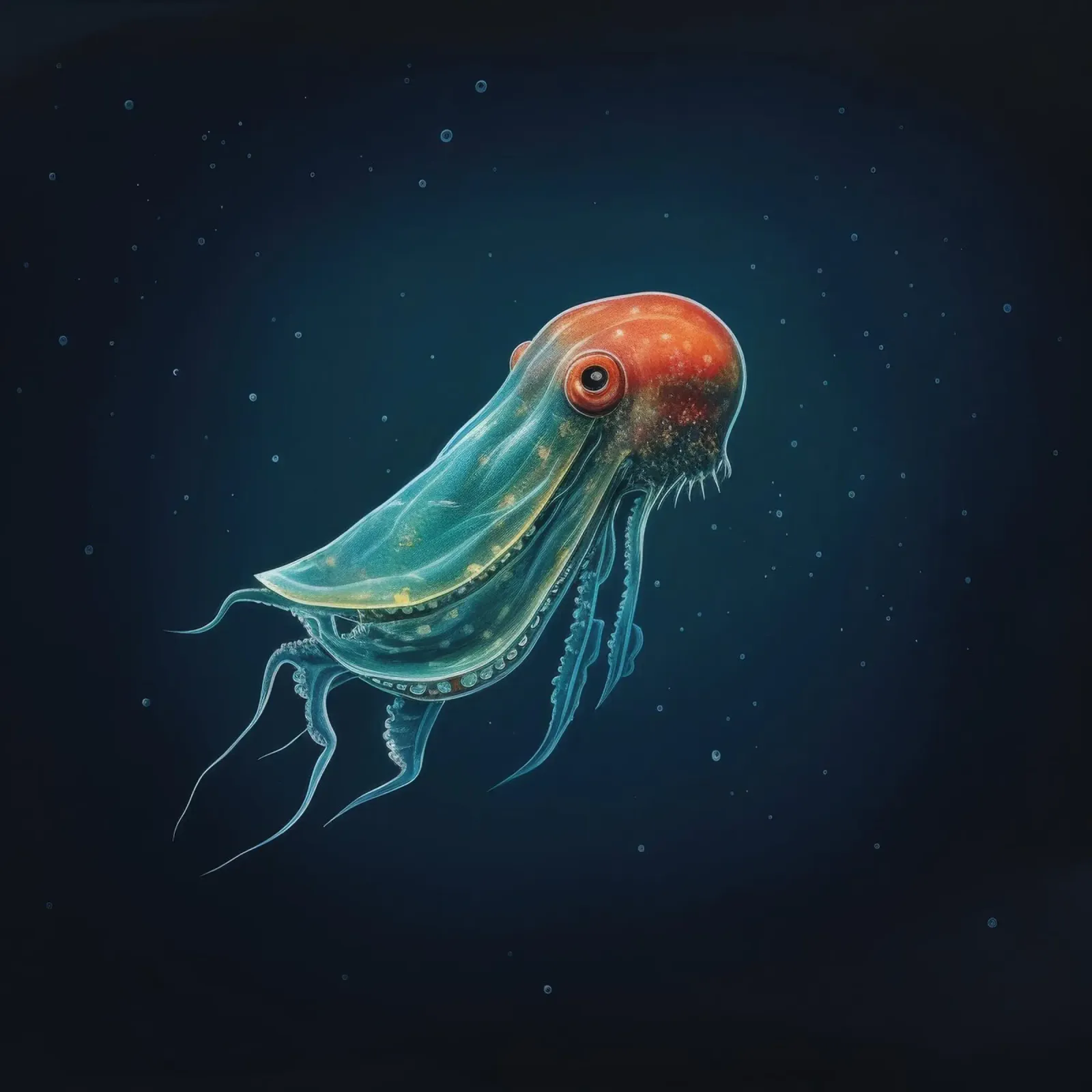 Seppia minima 3 alluminio dibond da Minimal Animal Art