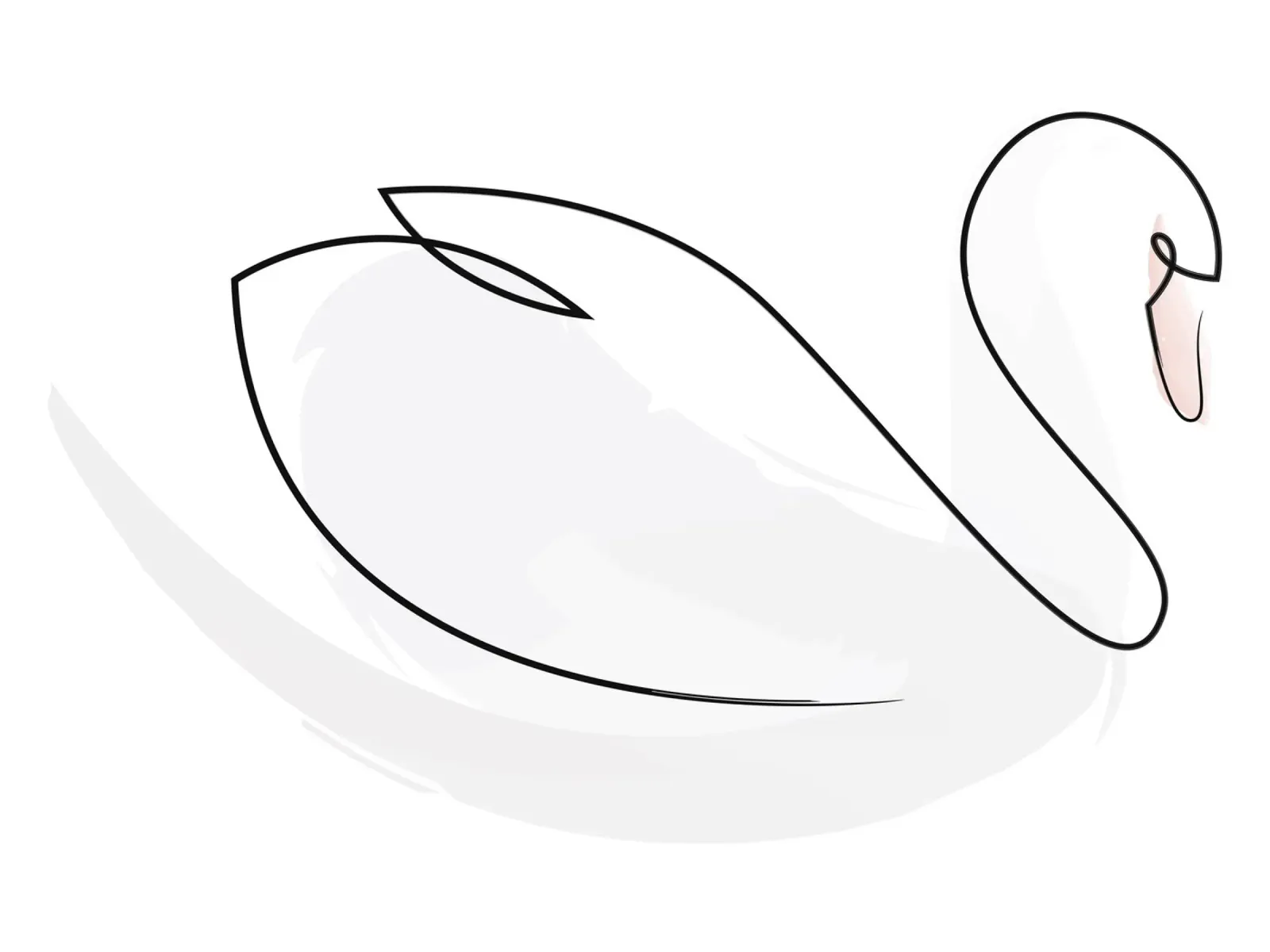 Cigno a una linea poster da Addillum