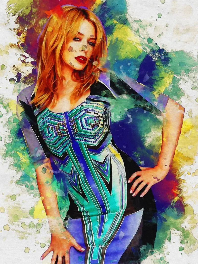 Macchia di ritratto Kylie Minogue pellicola backlit da Gunawan Rb