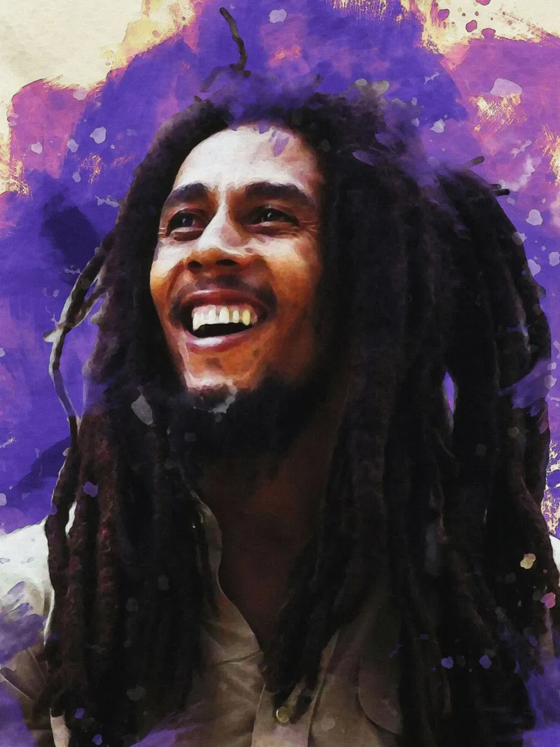 Smudge of Portrait Bob Marley Hahnemühle von Gunawan Rb