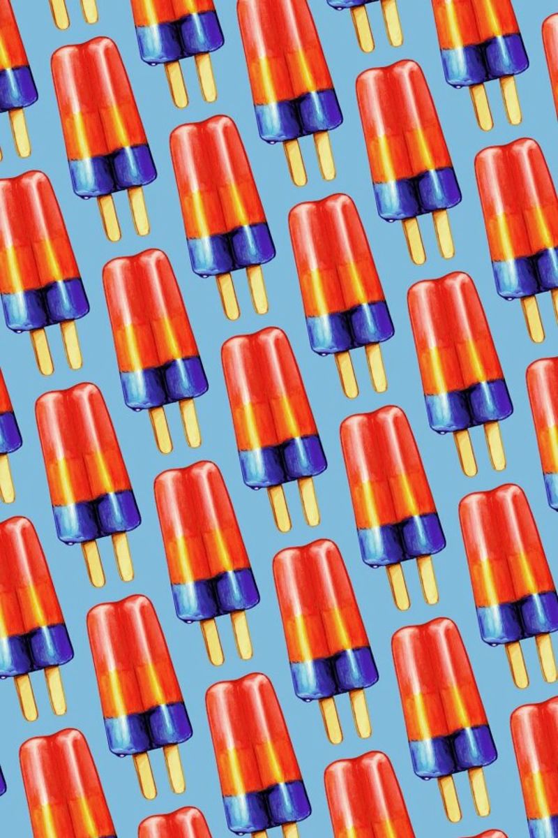 Rainbow Double Popsicle alluminio dibond da Kelly Gilleran