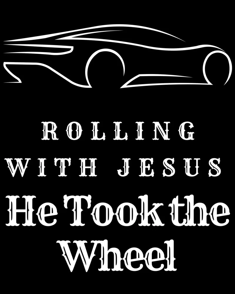 Rolling with Jesus Tee, Christliche Kleidung Unisex Glaube Merch Poster mit Kunststoffrahmen von Lionandlamb