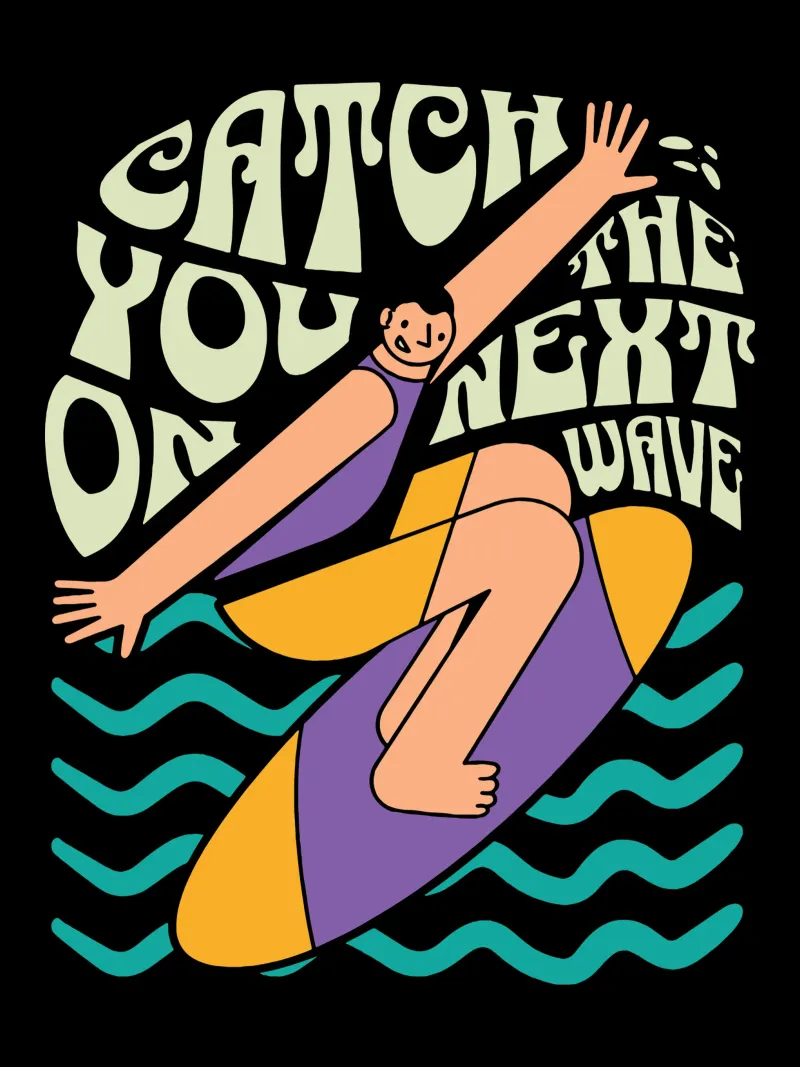 Catch you on the next wave canvas by Gunawan Rb
