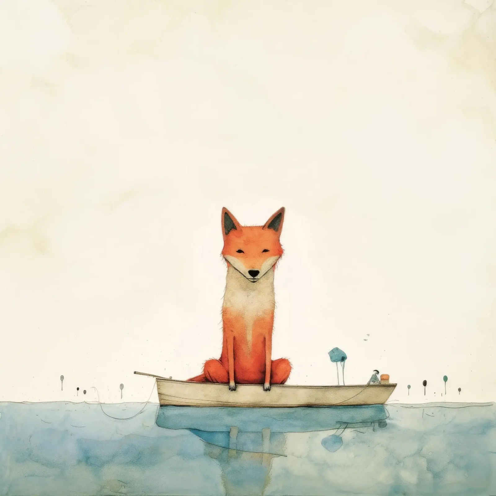 Minimal Dingo 3 alluminio dibond da Minimal Animal Art