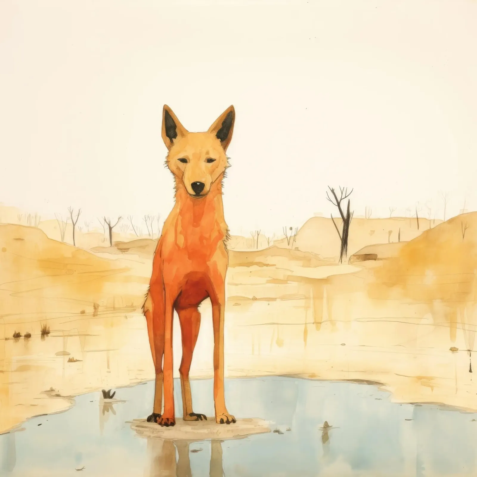 Minimal Dingo 4 pellicola backlit da Minimal Animal Art