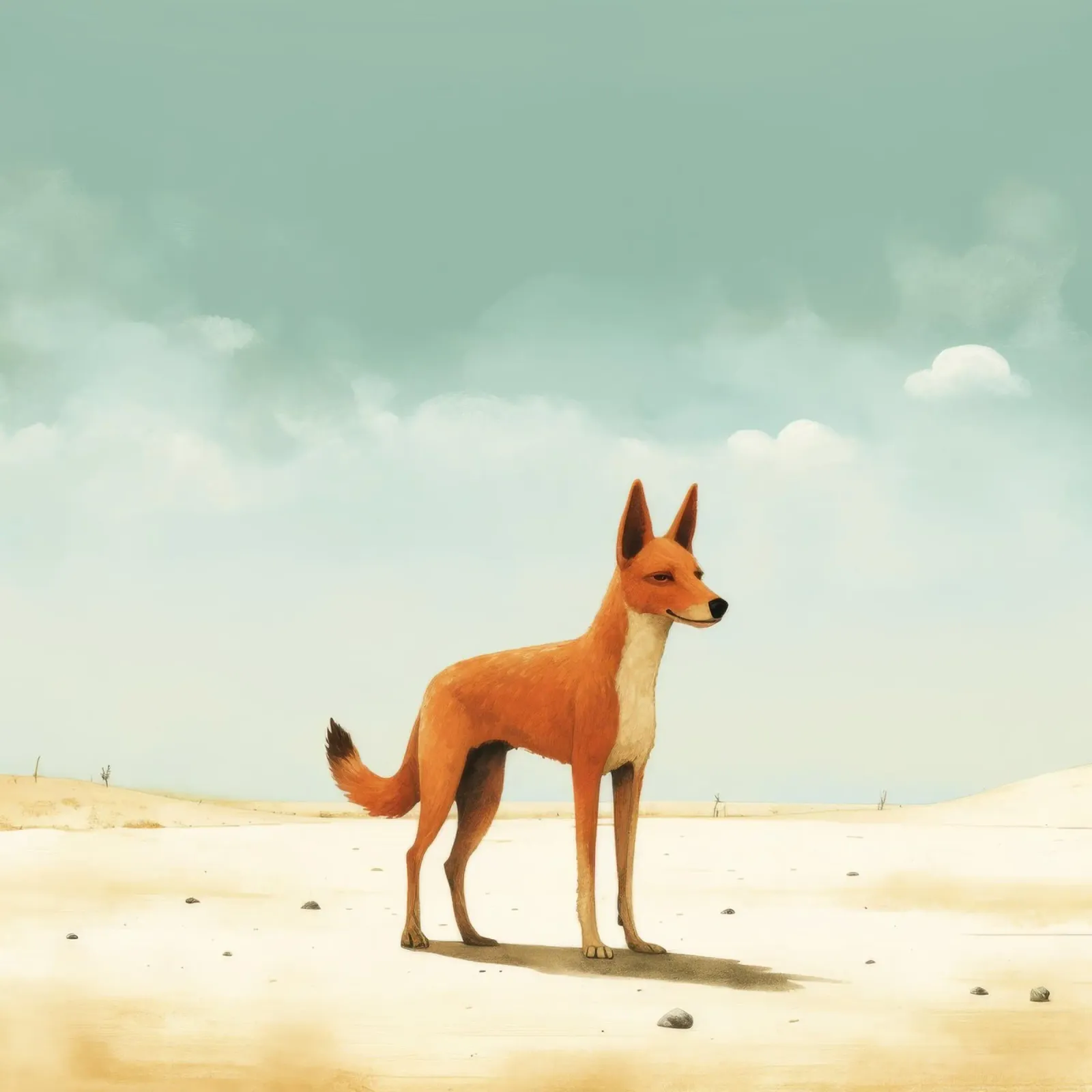 Minimal Dingo 1 tela da Minimal Animal Art