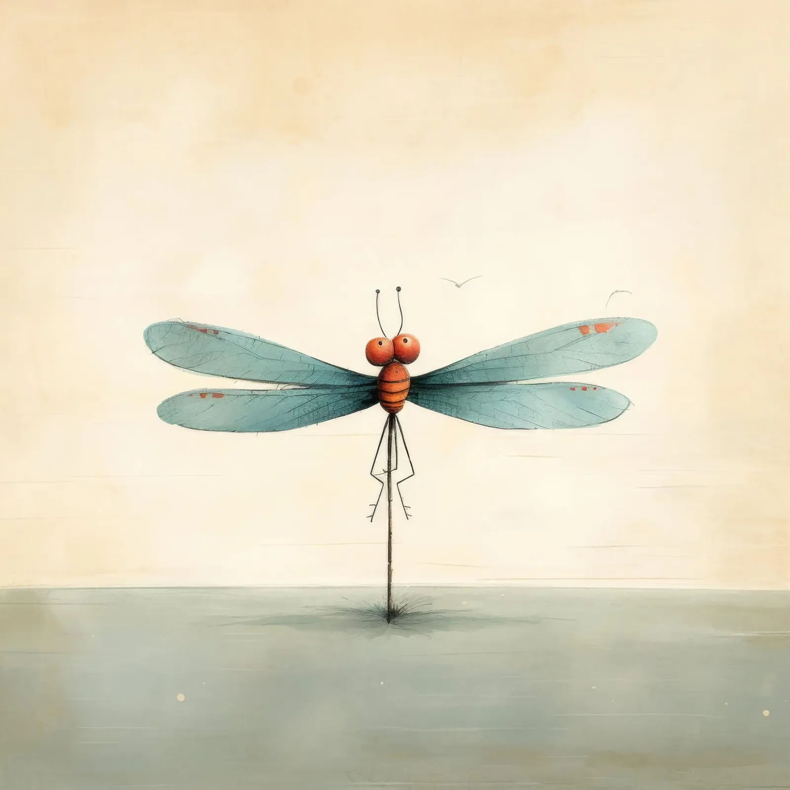 Libellula minimale 2 pellicola backlit da Minimal Animal Art