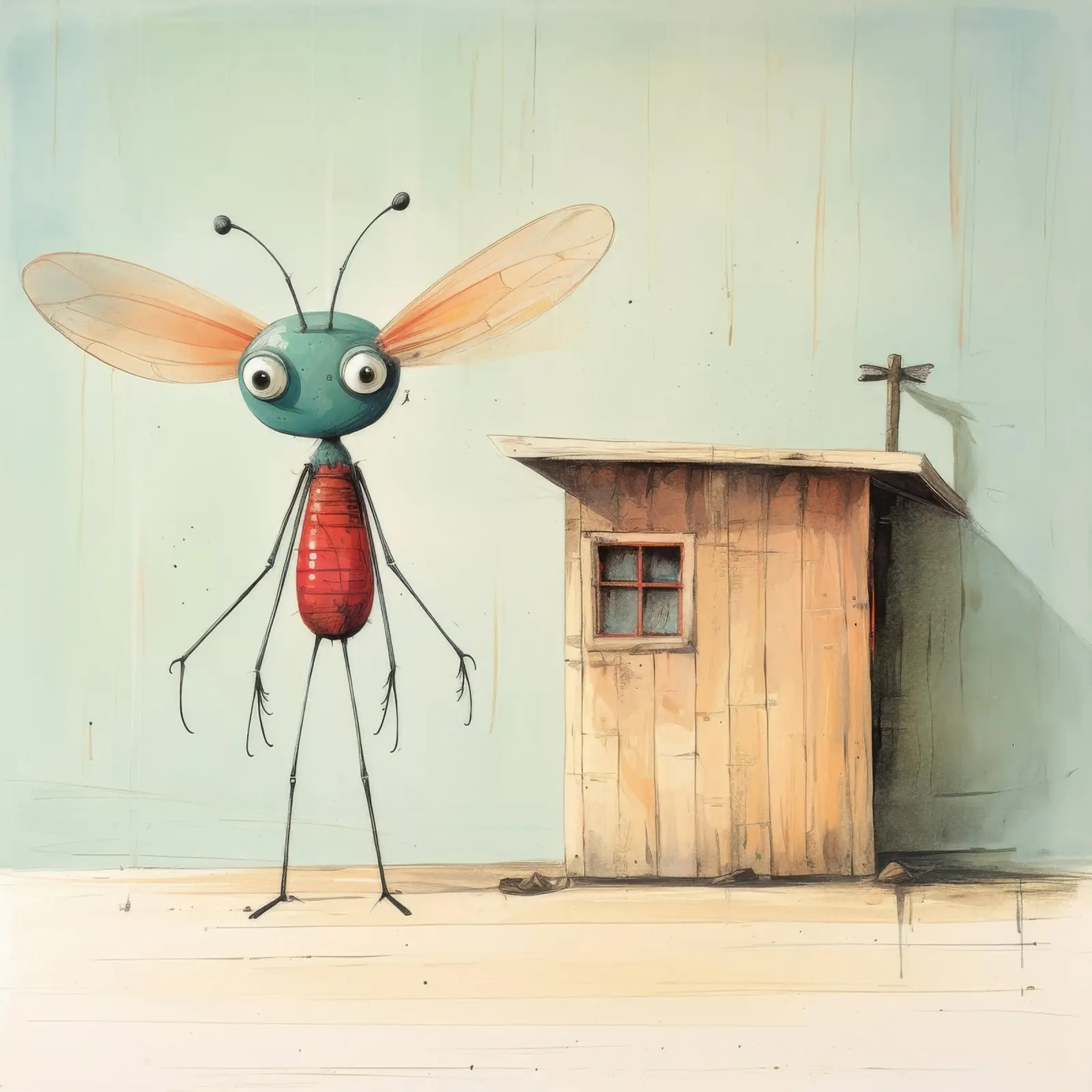 Libellula minimale 4 alluminio dibond da Minimal Animal Art