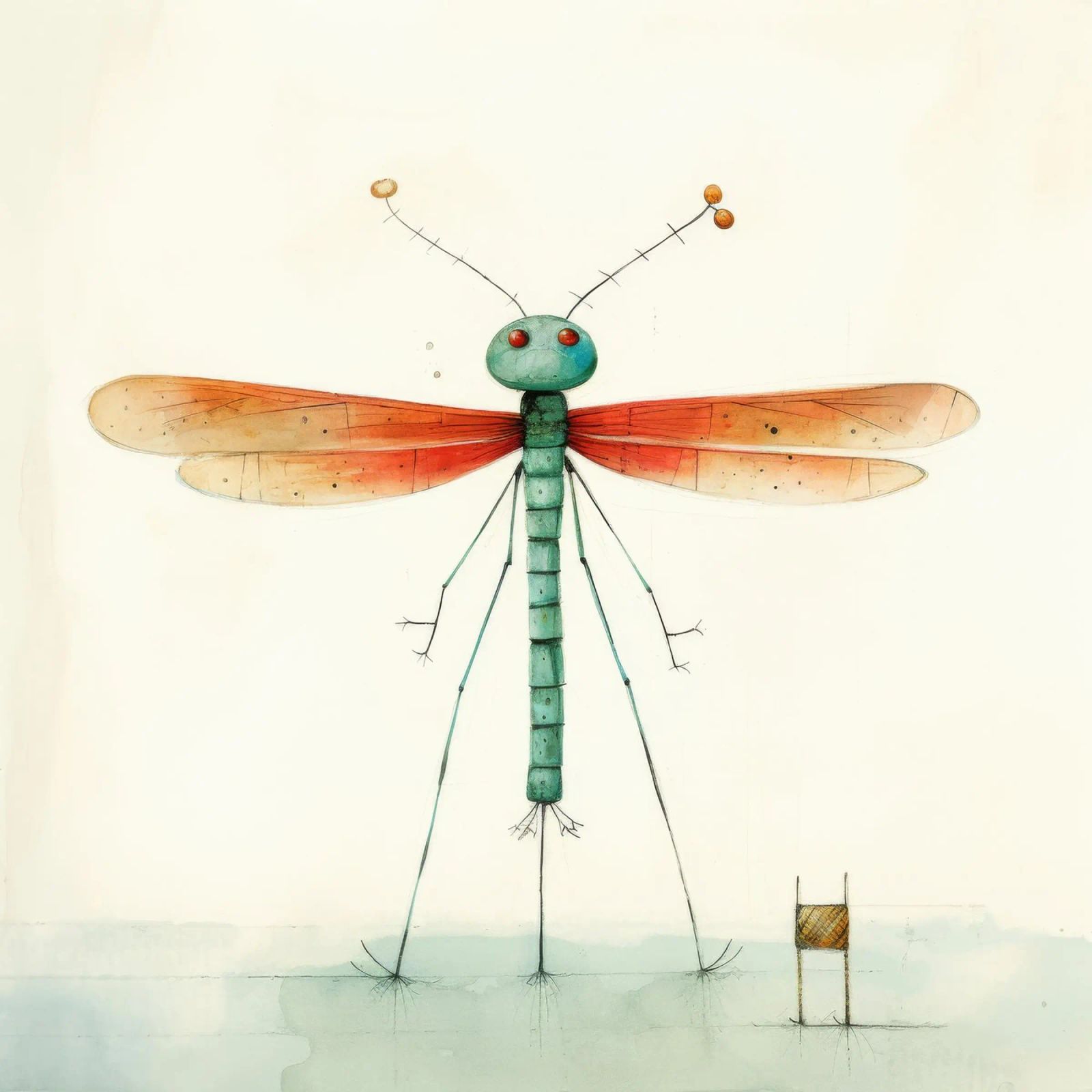 Libellula minima 1 pellicola backlit da Minimal Animal Art
