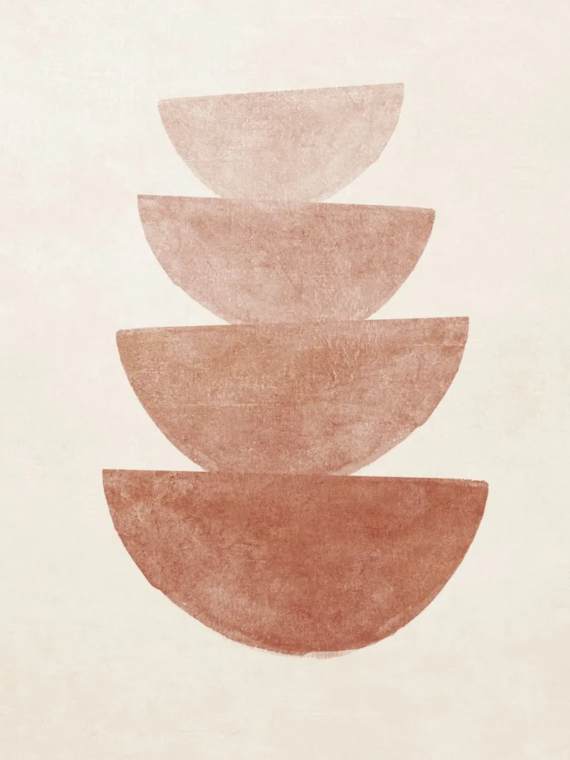 Boho Terracotta Shapes carta hahnemühle da apoloprints