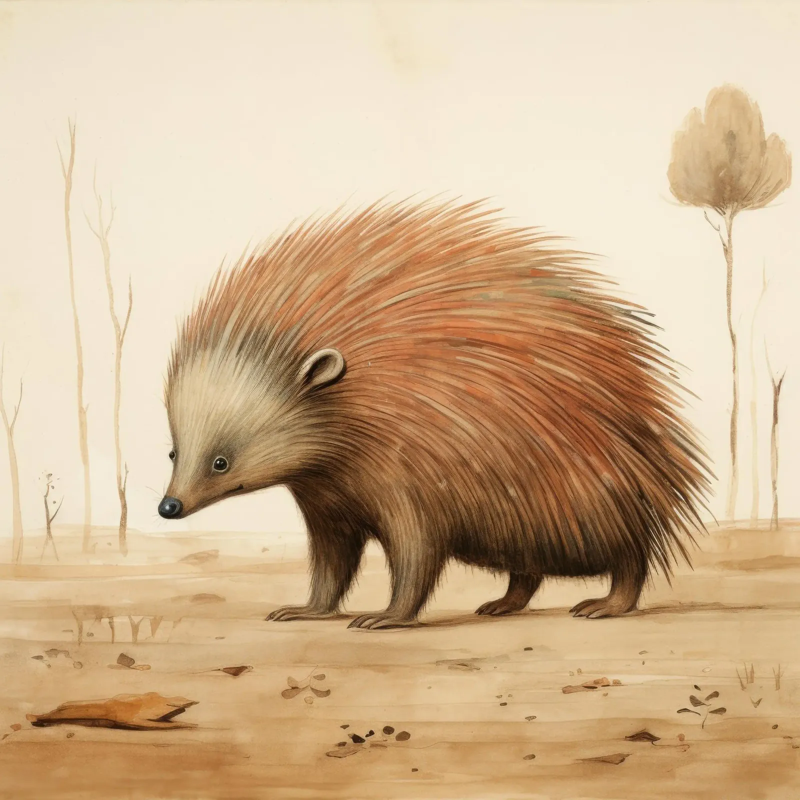 Echidna minima 1 pellicola backlit da Minimal Animal Art