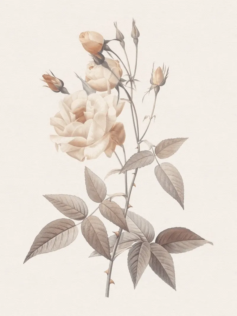 Golden Rose poster con telaio in legno da apoloprints