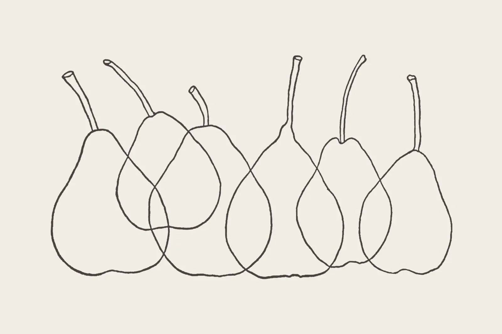 Abstract Pears carta hahnemühle da apoloprints
