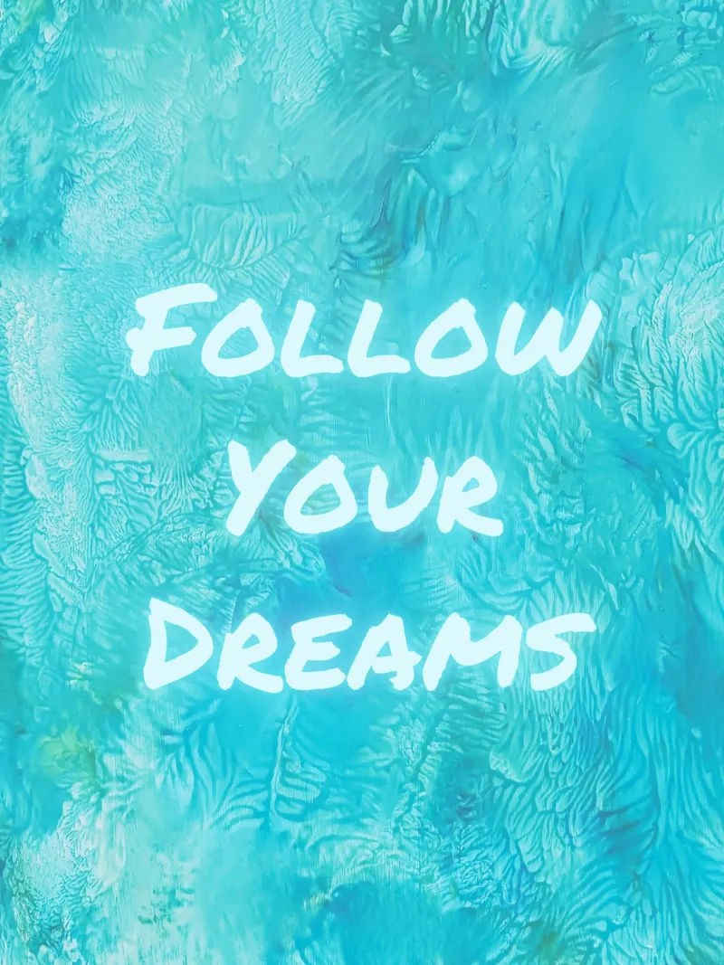 "Impresión abstracta con textura "Follow Your Dreams lámina retroiluminada de FABOArt