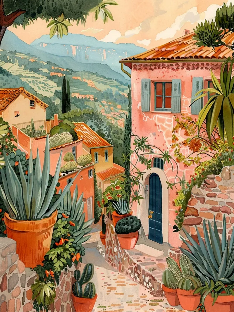 Mediterranean Scene plexiglass da Artsy Bessy