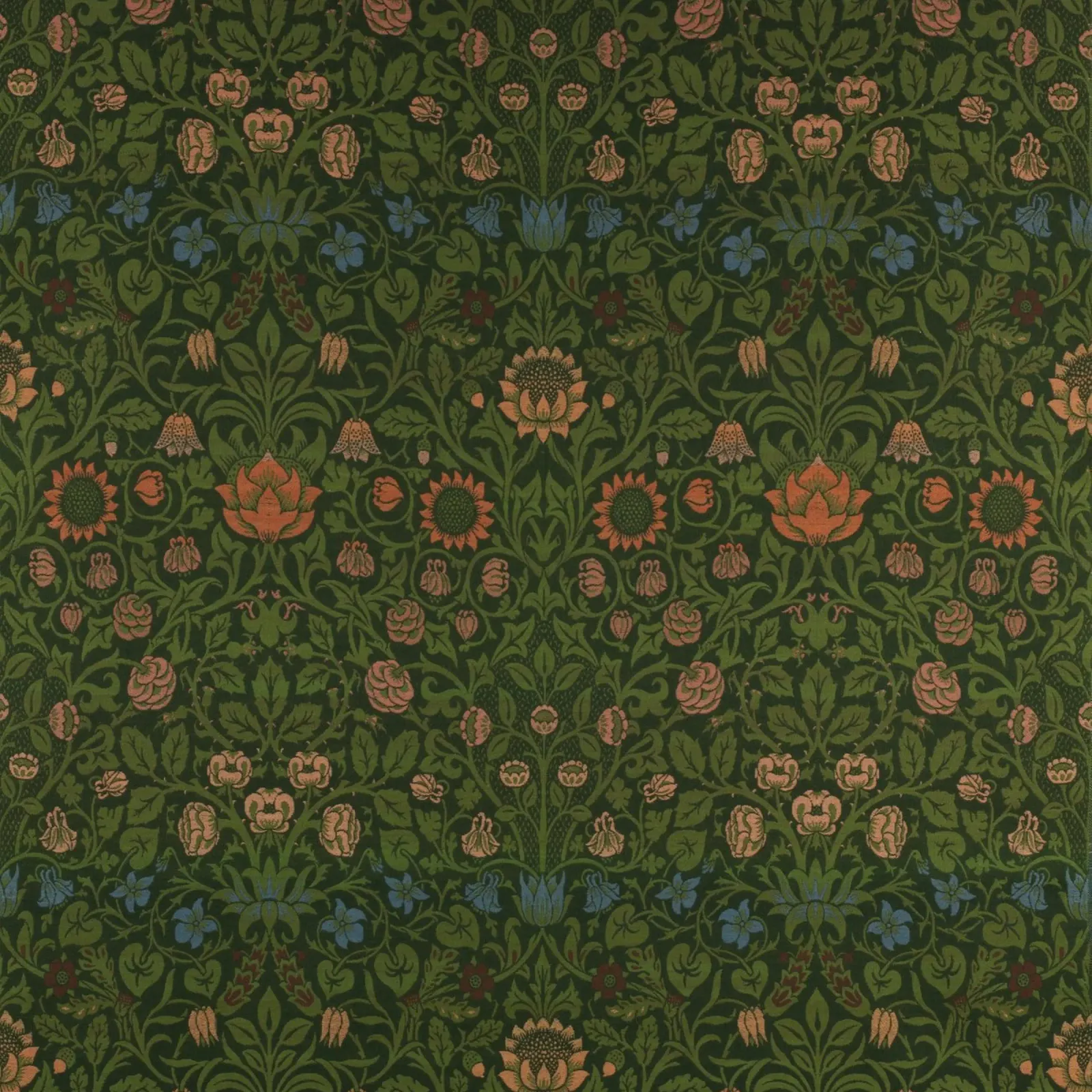 William Morris - Viola e aquilegia alluminio dibond da William Store