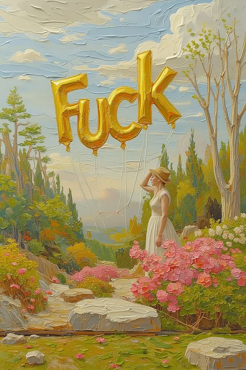 Giving Flying F*uck poster con telaio in plastica da Attaboy Dsgn